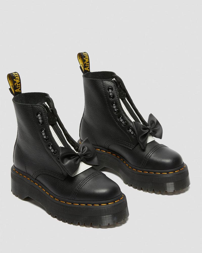 Black Women's Dr Martens Sinclair Lazy Oaf Leather Platform Boots | CA 254LIS